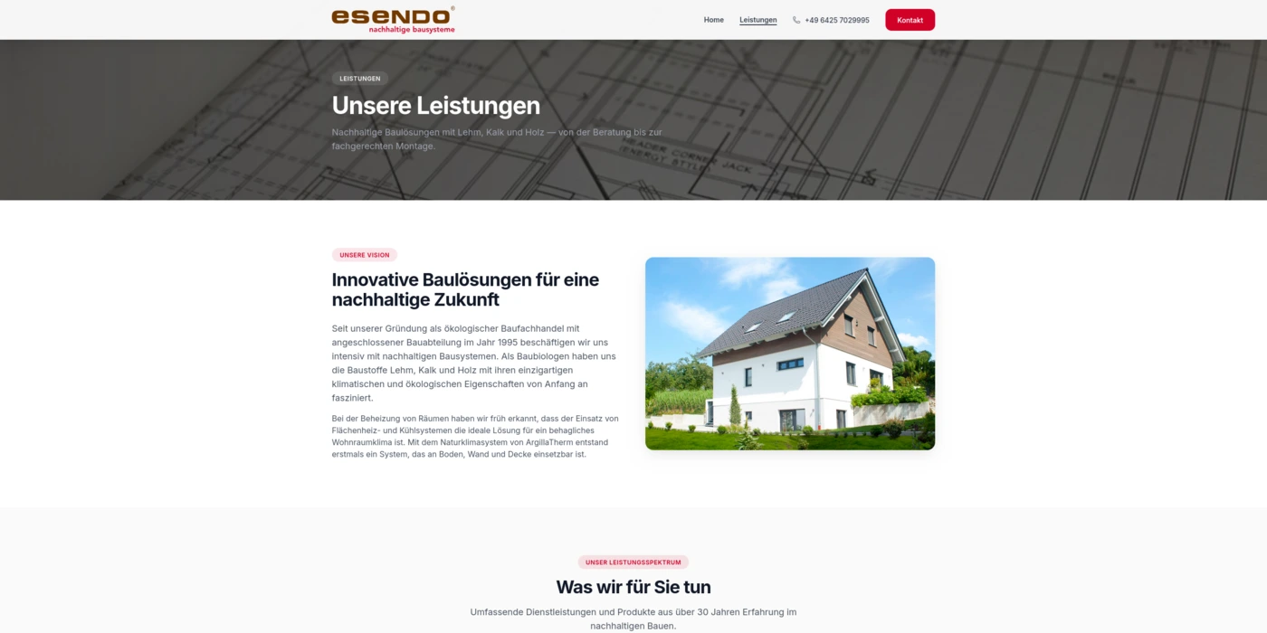 Esendo Leistungen Detail